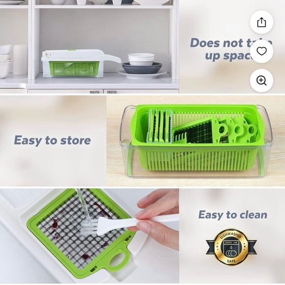 Vegetable/fruit Chopper lot of 14 pieces kitchen gadget cuts/chops/slices/dices - Picture 9 of 9